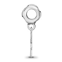 Sterling Silver RH-plate LogoArt Zeta Tau Alpha Vertical Letters on Heart B view 2