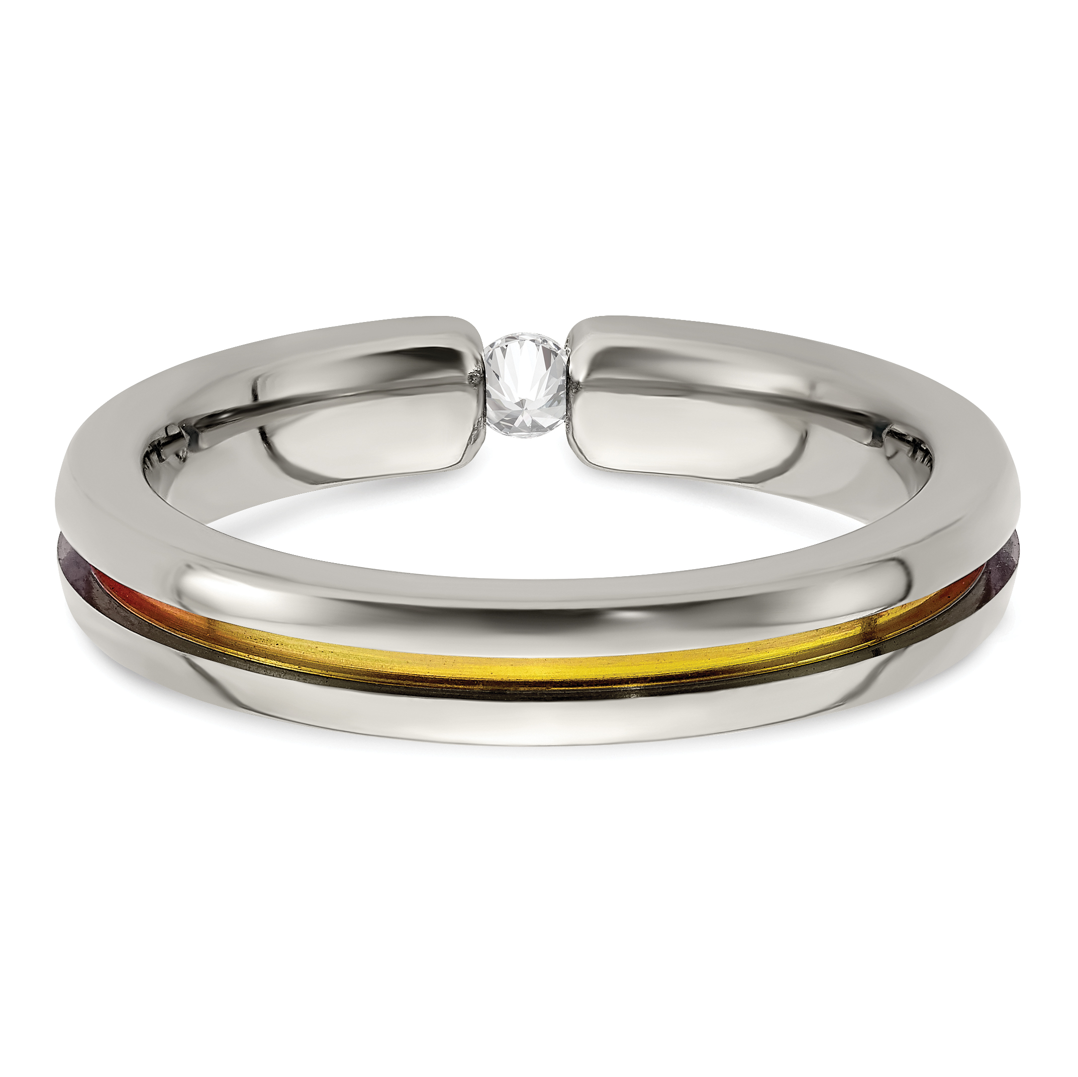 Bridal Wedding Bands Decorative Bands Titanium Polished Grooved Ring Size 6