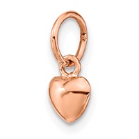 14K Rose Gold Polished 3-D Puffed Heart Charm view 5
