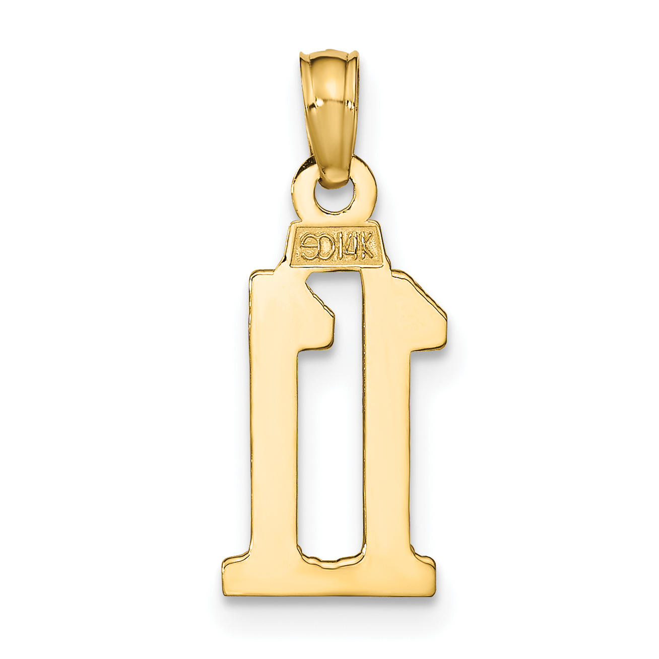 14k Yellow Gold Number 11 Pendant Charm Necklace Charms Fine Jewelry