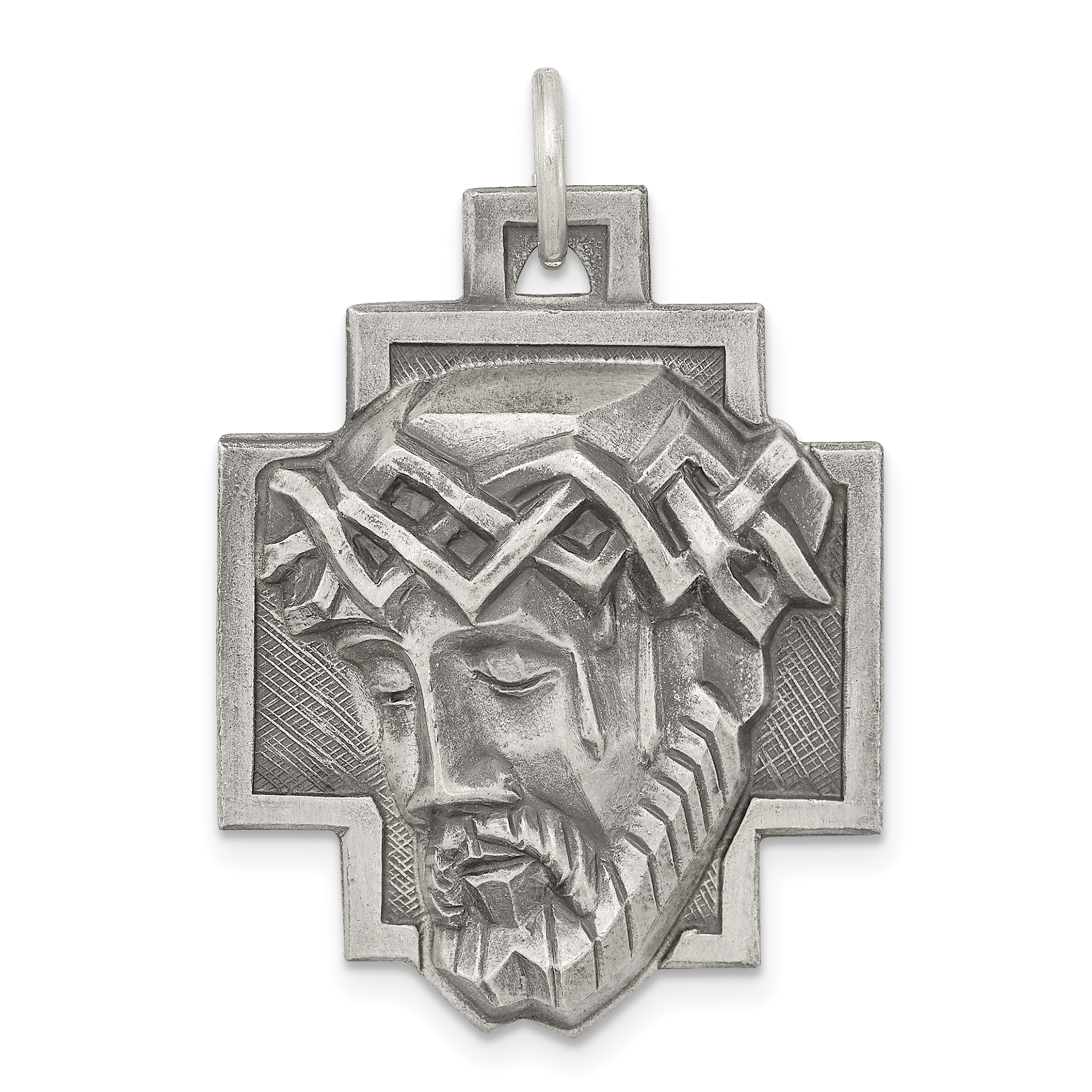 925 Sterling Silver Antiqued Ecce Homo Medal