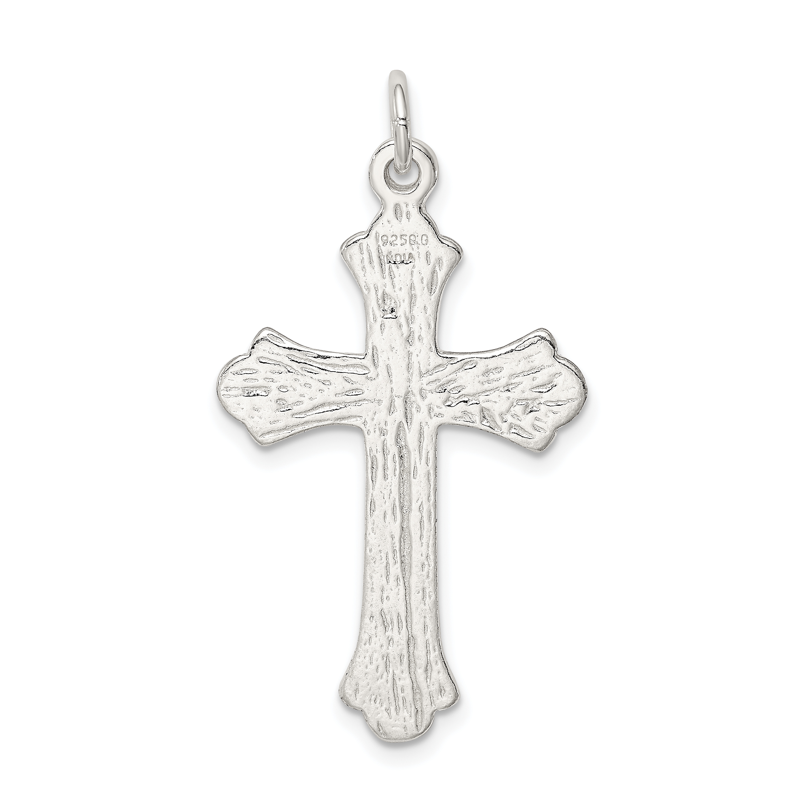 925 Sterling Silver Cross Religious Pendant Charm Necklace Budded Fine ...