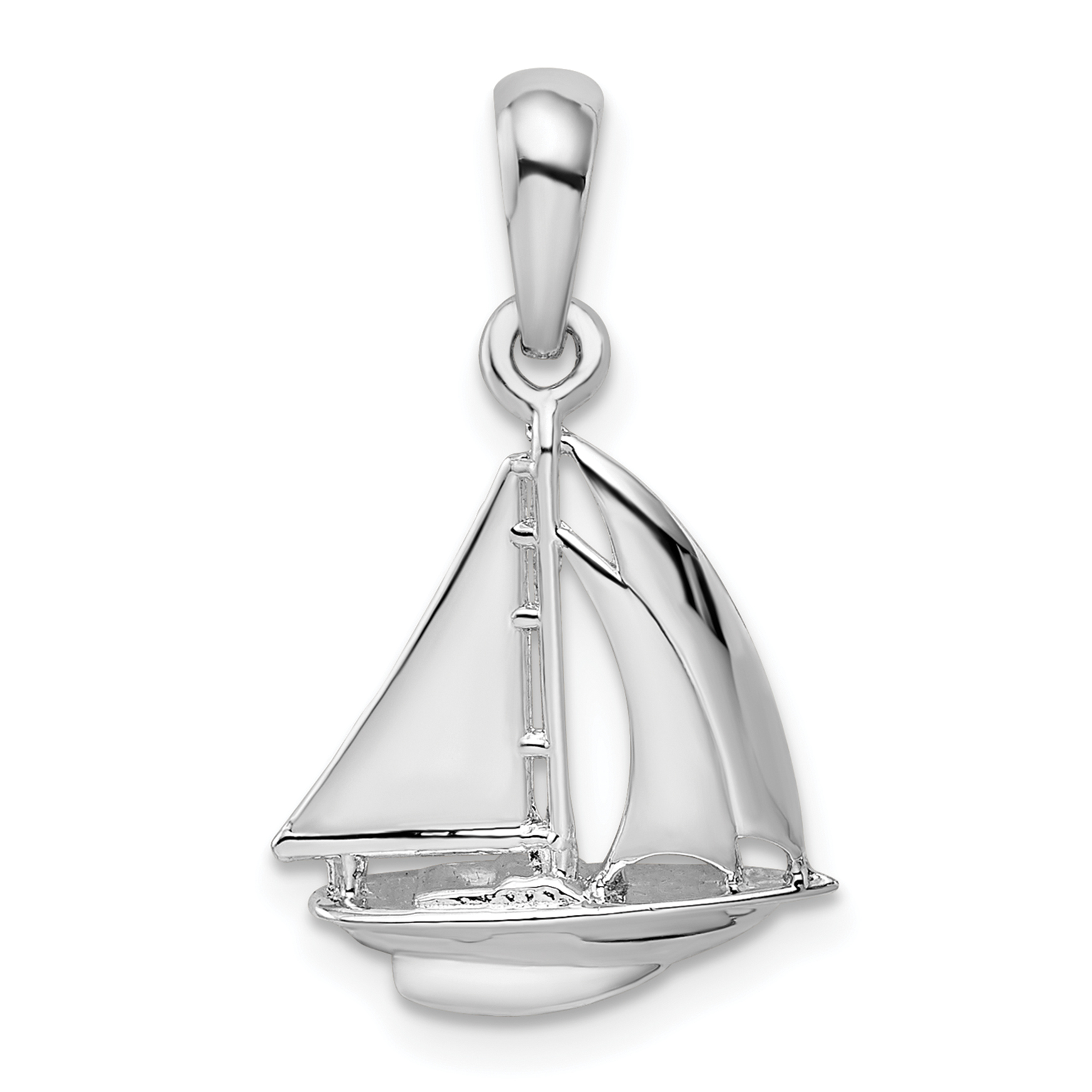 silver sailboat pendant necklace