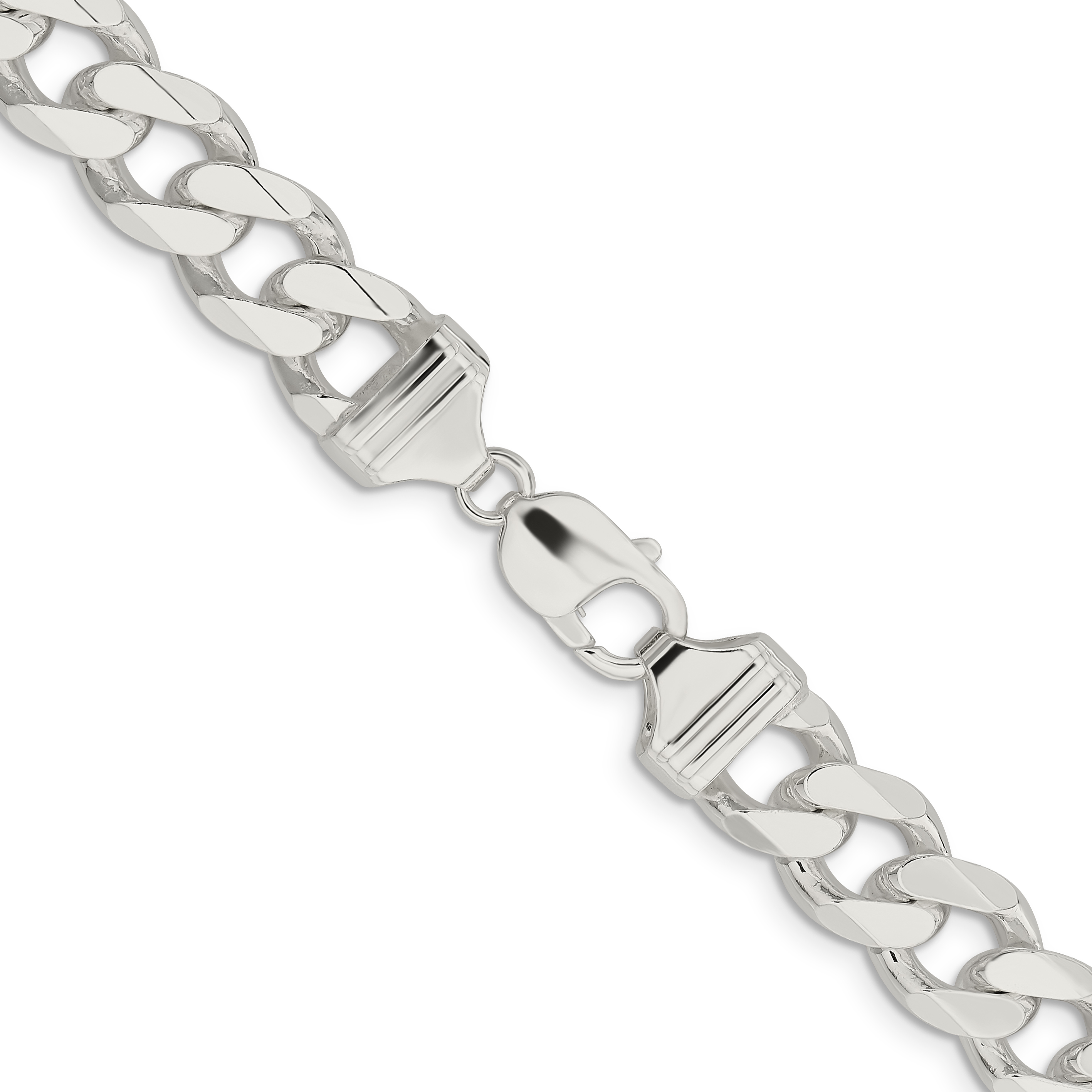 925 Sterling Silver 13mm Link Curb Chain Necklace 22 Inch Man Mothers