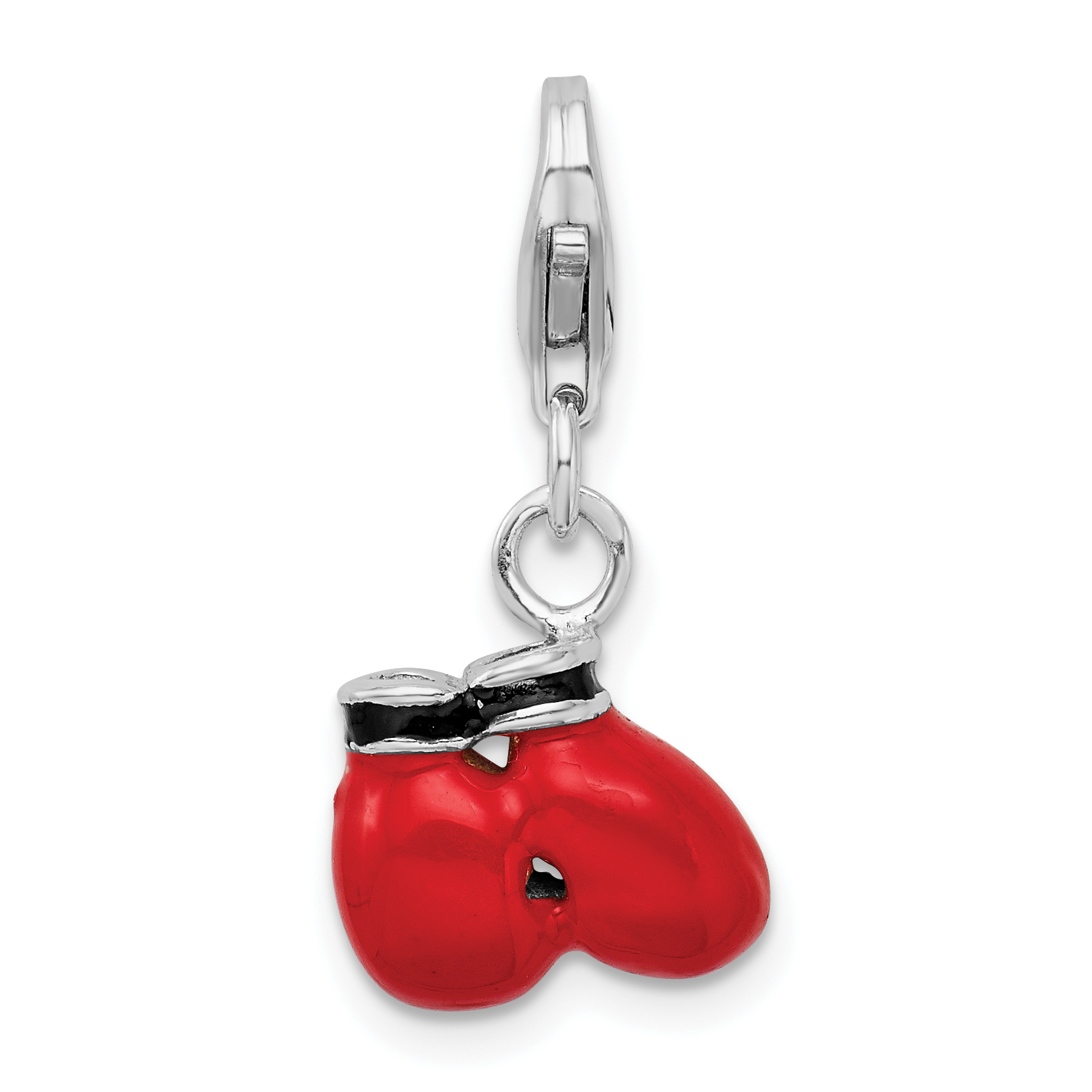 Pendants Celebration Charms .925 Sterling Silver Enamel Candy Cane Charm Pendant