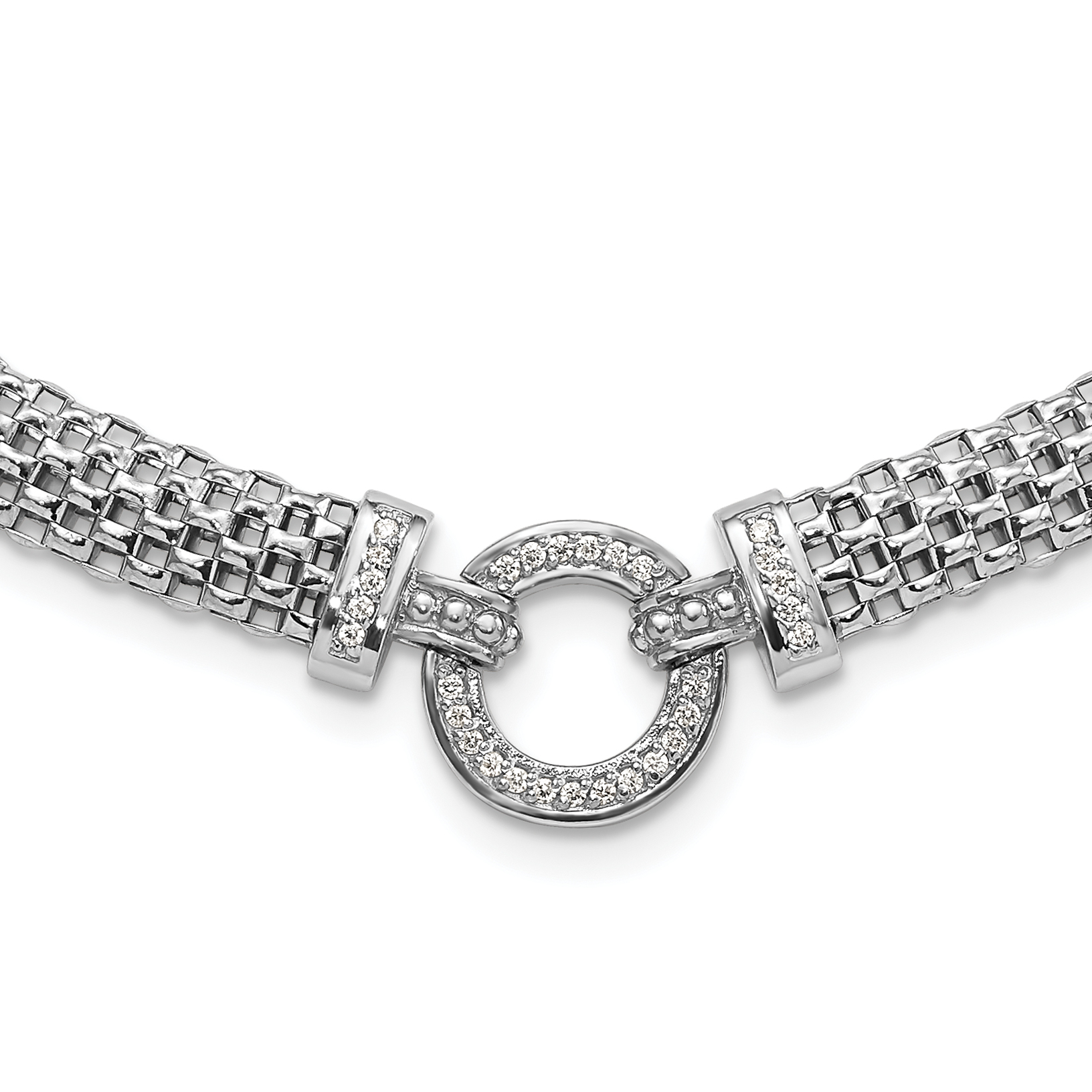 925 Sterling Silver Cubic Zirconia Cz Chain Slide Pendant Charm Necklace Fine Jewelry Gifts For Women For Her