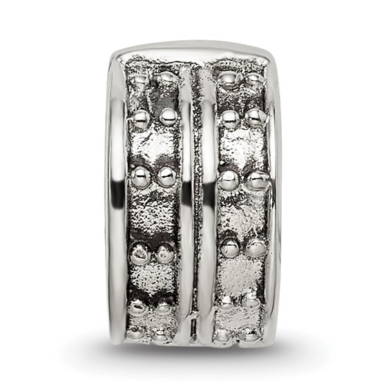 Sterling Silver Reflections Hinged Dotted Clip Bead