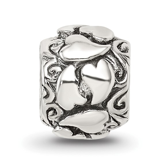 Sterling Silver Reflections Hearts Bead