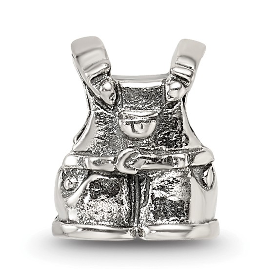 Sterling Silver Reflections Kids Overalls Bead