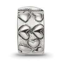 Sterling Silver Reflections Hinged Hearts Clip Bead view 3