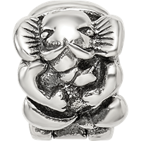 Sterling Silver Reflections Kids Elephant Clip Bead view 4
