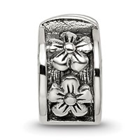 Sterling Silver Reflections Hinged Floral Clip Bead view 3