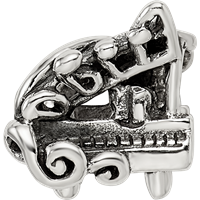 Sterling Silver Reflections Baby Grand Piano Bead view 4