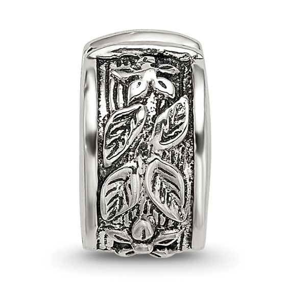 Sterling Silver Reflections Hinged Floral Clip Bead