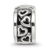 Sterling Silver Reflections Hinged Hearts Clip Bead view 3