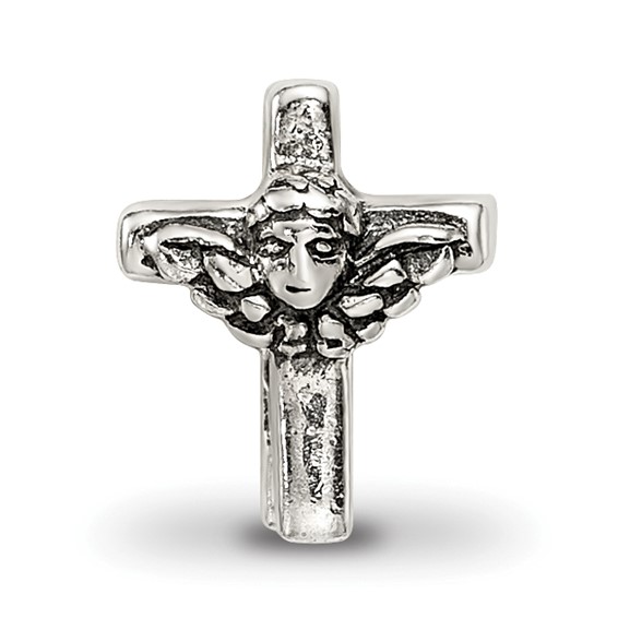 Sterling Silver Reflections Kids Angel Cross Bead