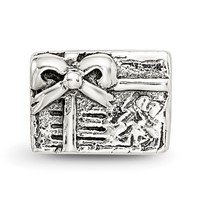 Sterling Silver Reflections Kids Christmas Present Bead view 3