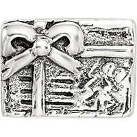 Sterling Silver Reflections Kids Christmas Present Bead view 4