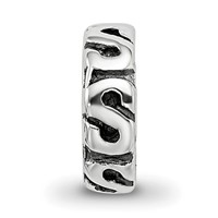 Sterling Silver Reflections Swirl Spacer Bead view 3