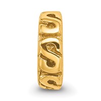 Sterling Silver Gold-plated Reflections Swirl Spacer Bead view 3
