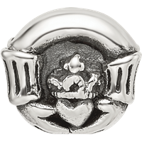 Sterling Silver Reflections Claddagh Bead view 4