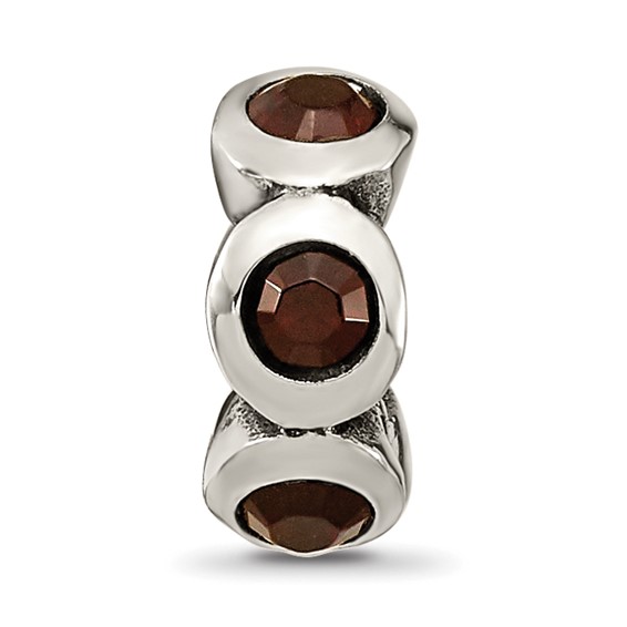 Sterling Silver Reflections January Preciosa Crystal Birthstone Bead