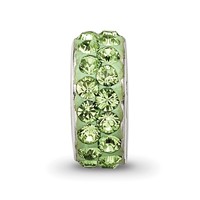 Sterling Silver Reflections Aug Double Row Preciosa Crystal Bead view 3