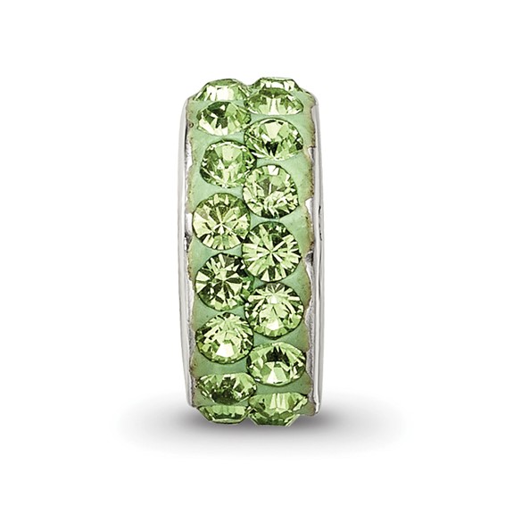 Sterling Silver Reflections Aug Double Row Preciosa Crystal Bead