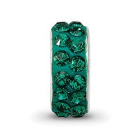 Sterling Silver Reflections May Double Row Preciosa Crystal Bead view 3