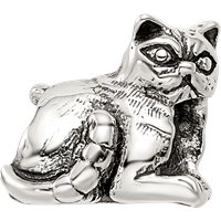 Sterling Silver Reflections Exotic Shorthair Cat Bead view 4