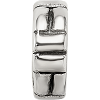 Sterling Silver Reflections Notched Spacer Bead view 4