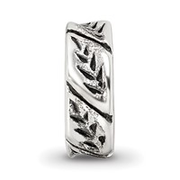 Sterling Silver Reflections Leaf Design Spacer Bead view 3