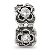 Sterling Silver Reflections CZ Connector Bead view 3
