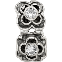 Sterling Silver Reflections CZ Connector Bead view 4