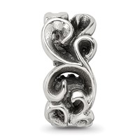 Sterling Silver Reflections Scroll Connector Bead view 3