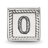 Sterling Silver Reflections Number 0 Triangle Block Bead view 3