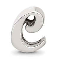 Sterling Silver Reflections Letter C Script Bead view 3