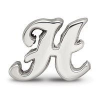 Sterling Silver Reflections Letter H Script Bead view 3