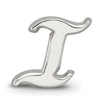 Sterling Silver Reflections Letter I Script Bead view 3
