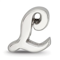 Sterling Silver Reflections Letter L Script Bead view 3