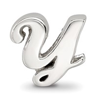 Sterling Silver Reflections Letter Y Script Bead view 3