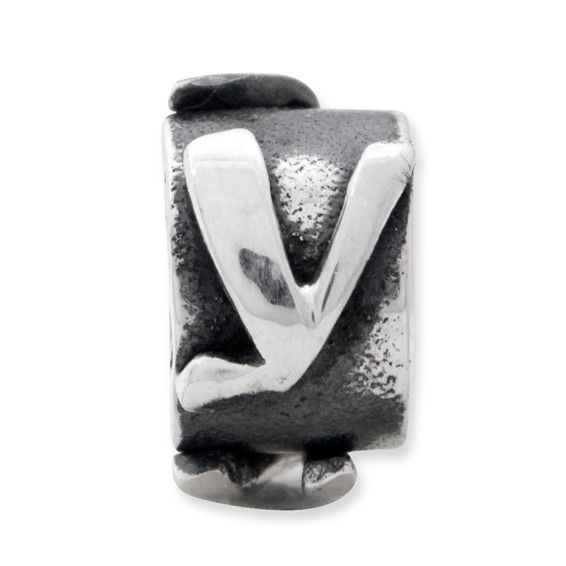 Sterling Silver Reflections Letter Y Message Bead