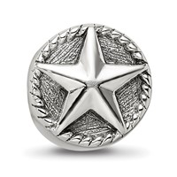 Sterling Silver Reflections Antiqued Star Bead view 3