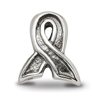 Sterling Silver Reflections Awareness Ribbon Bead view 3
