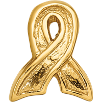 Sterling Silver Gold-plated Reflections Awareness Ribbon Bead view 4