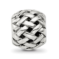 Sterling Silver Reflections Basketweave Bali Bead view 3