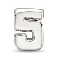Sterling Silver Reflections Numeral 5 Bead view 3