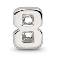 Sterling Silver Reflections Number 8 Bead view 3