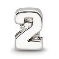 Sterling Silver Reflections Kids Number 2 Bead view 3