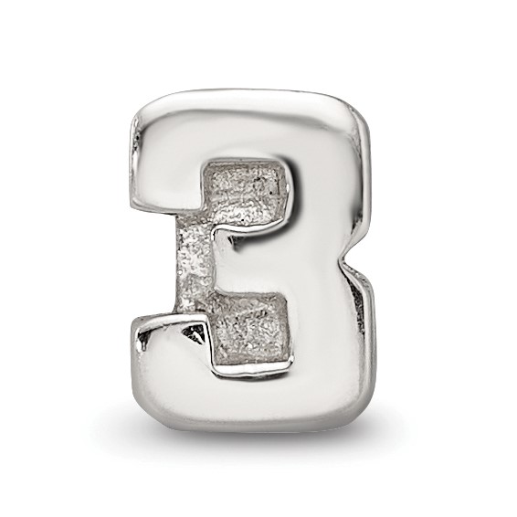 Sterling Silver Reflections Kids Number 3 Bead